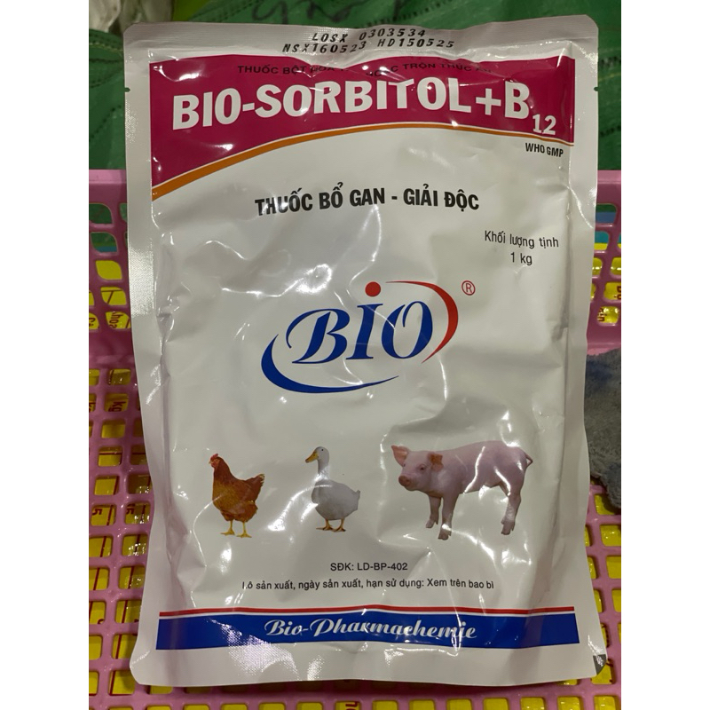 ORGANIC SORBITOL B12 gói 1kg nuôi dưỡng gan, bồi bổ thận, giải độc gan thận cho gia súc, gia cầm (hạn sử dụng 2025)