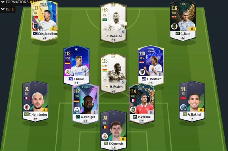 Danh sách team color Real FO4 và cách xây dựng đội hình hiệu quả